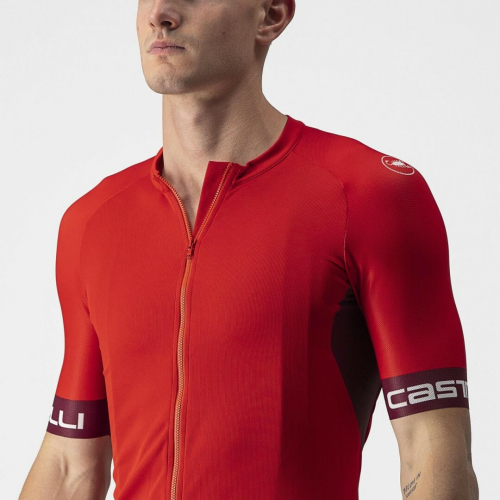 Castelli Entrata VI Jersey Red/Bordeaux-Ivory