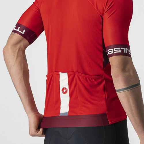 Castelli Entrata VI Jersey Red/Bordeaux-Ivory