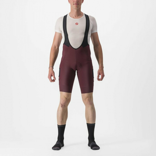 Castelli Unlimited Cargo Bibshorts Red