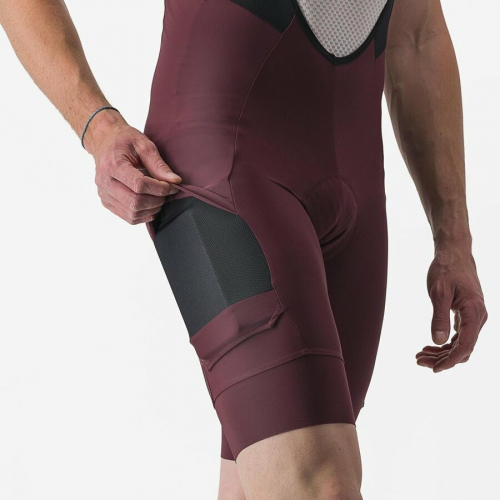 Castelli Unlimited Cargo Bibshorts Red